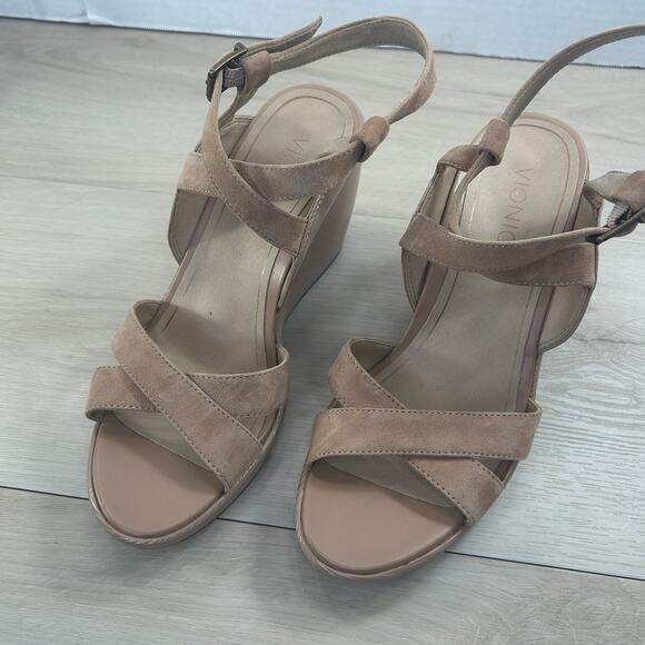 Vionic Bonita Women Wedge Supportive Active Adjustable Sandal Macaroon Size 9.5 - Picture 1 of 16